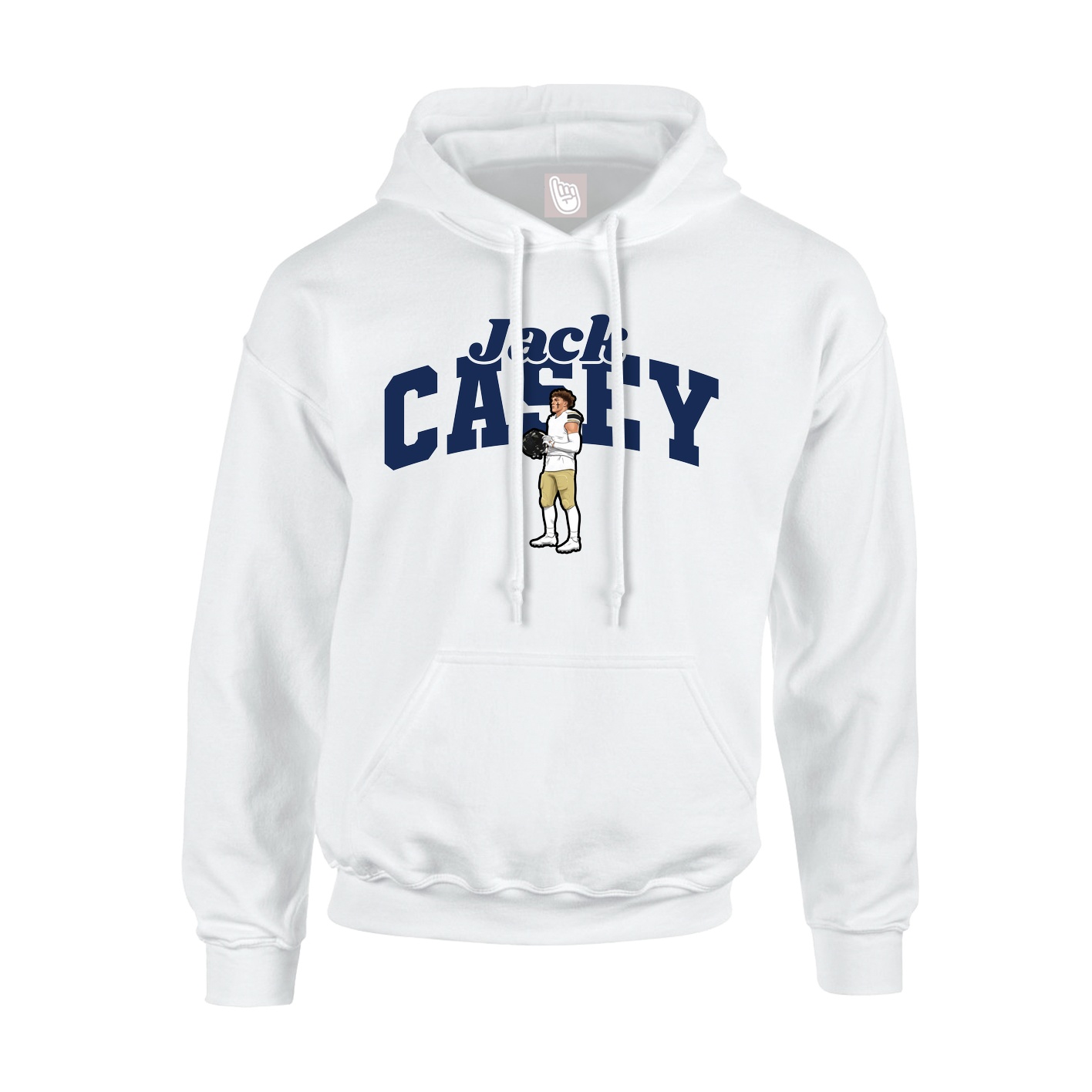 Hoodie — Signature Arch in White