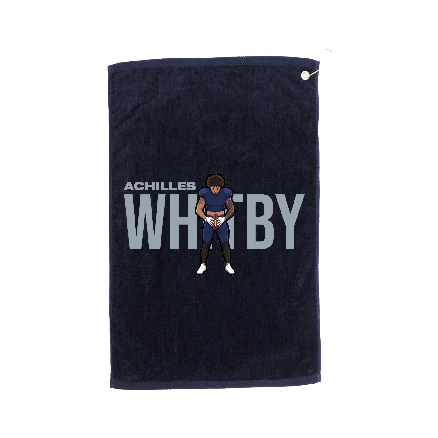Golf Towel — Player Name in Navy