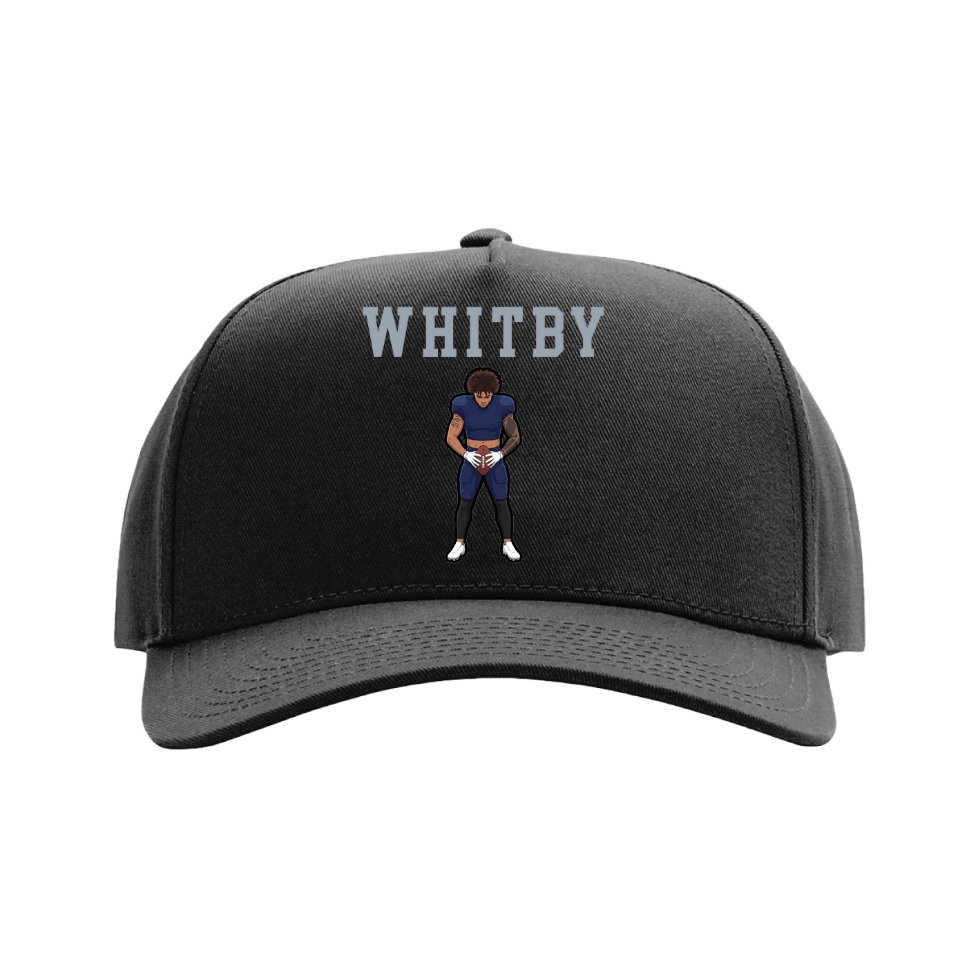 Full Fabric Five-Panel Champ Cap — Shirsey in Black
