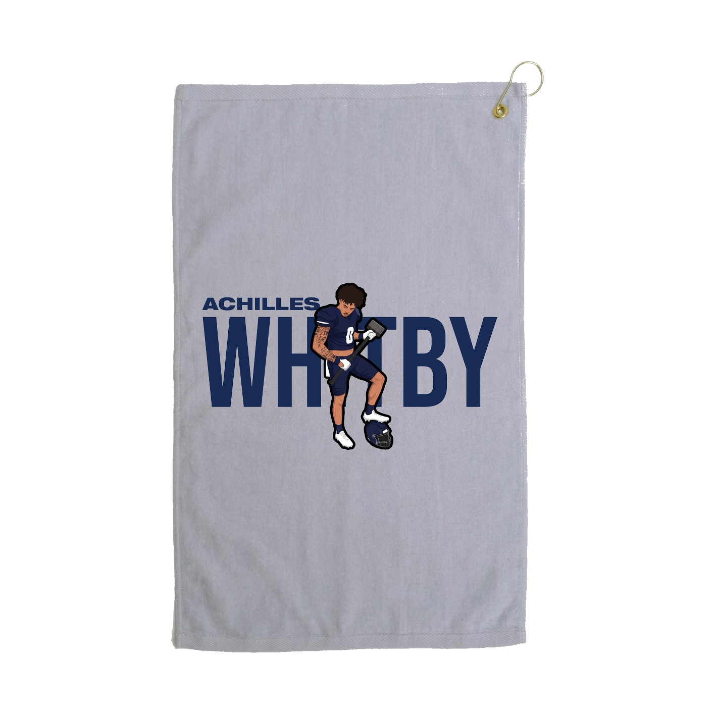Golf Towel — Player Name in Grey