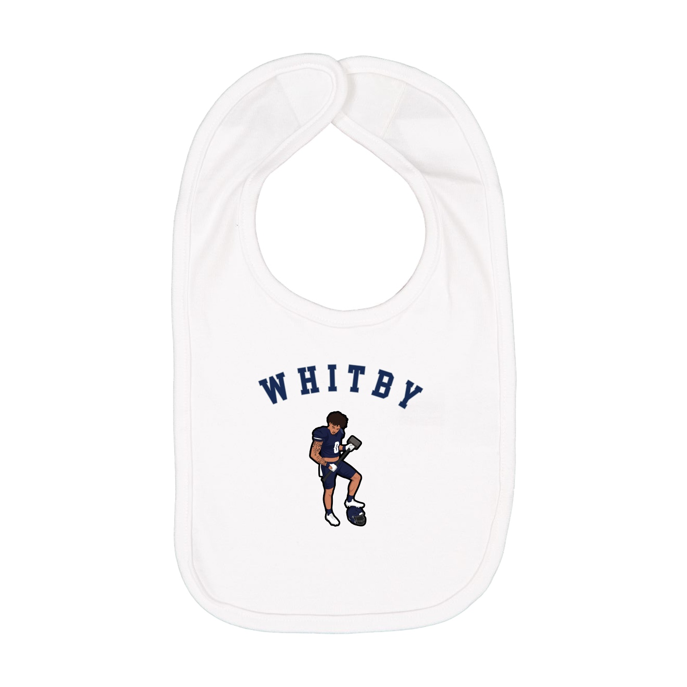 Infant Bib — Shirsey Arch in White