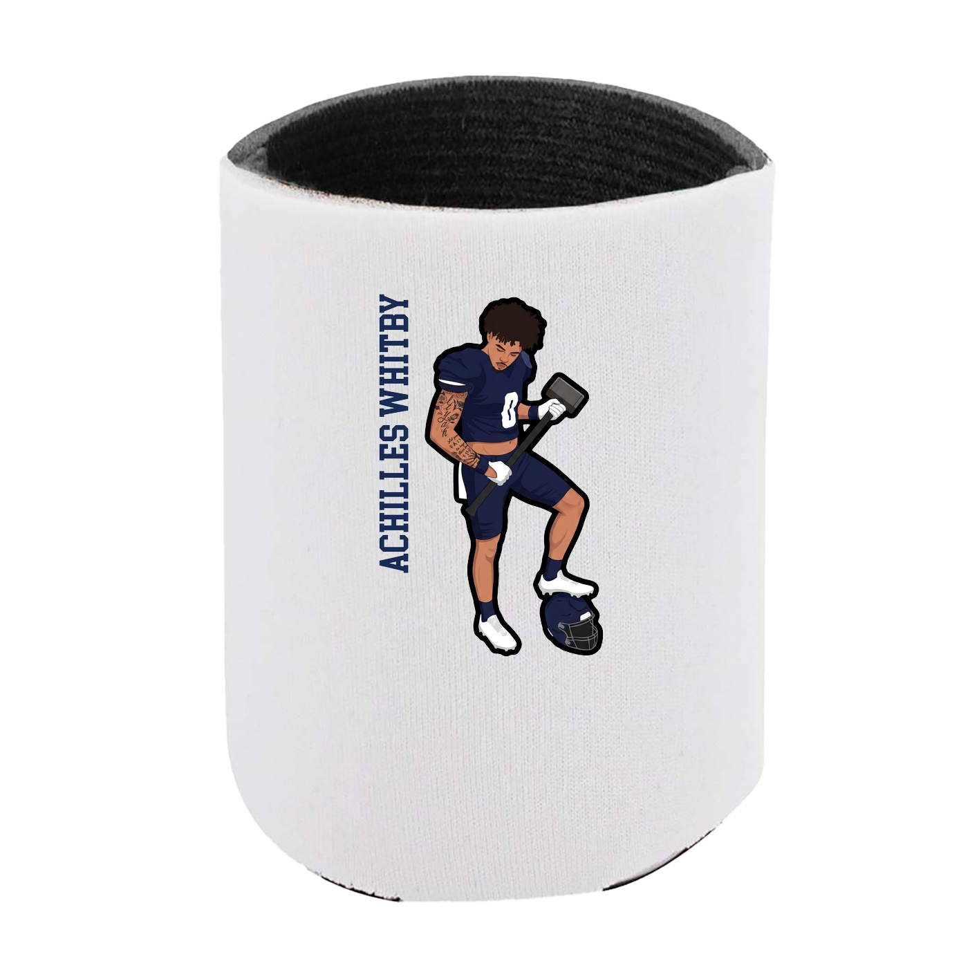 Can Holder — Name Vertical in White