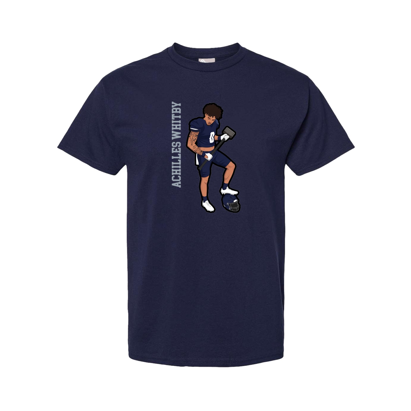 Youth Tee — Name Vertical in Navy