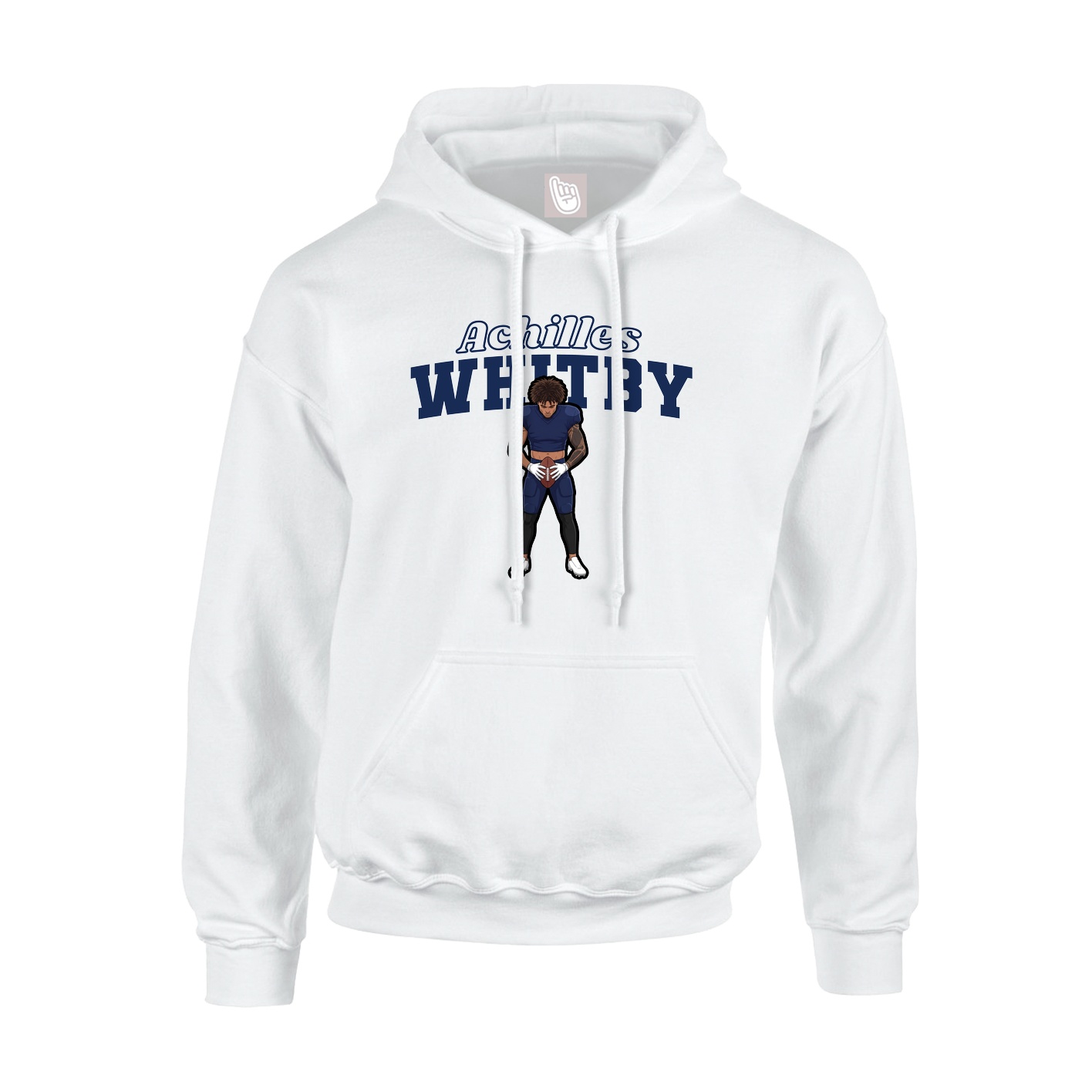 Hoodie — Name Arch in White