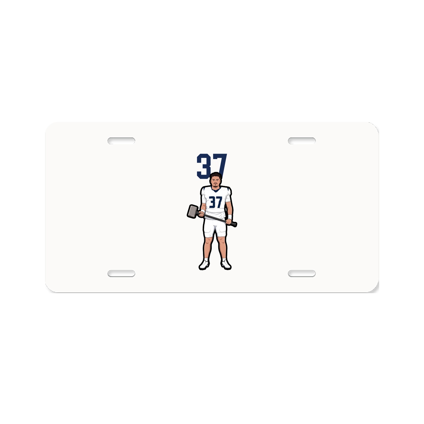 License Plate — Number Top in Classic