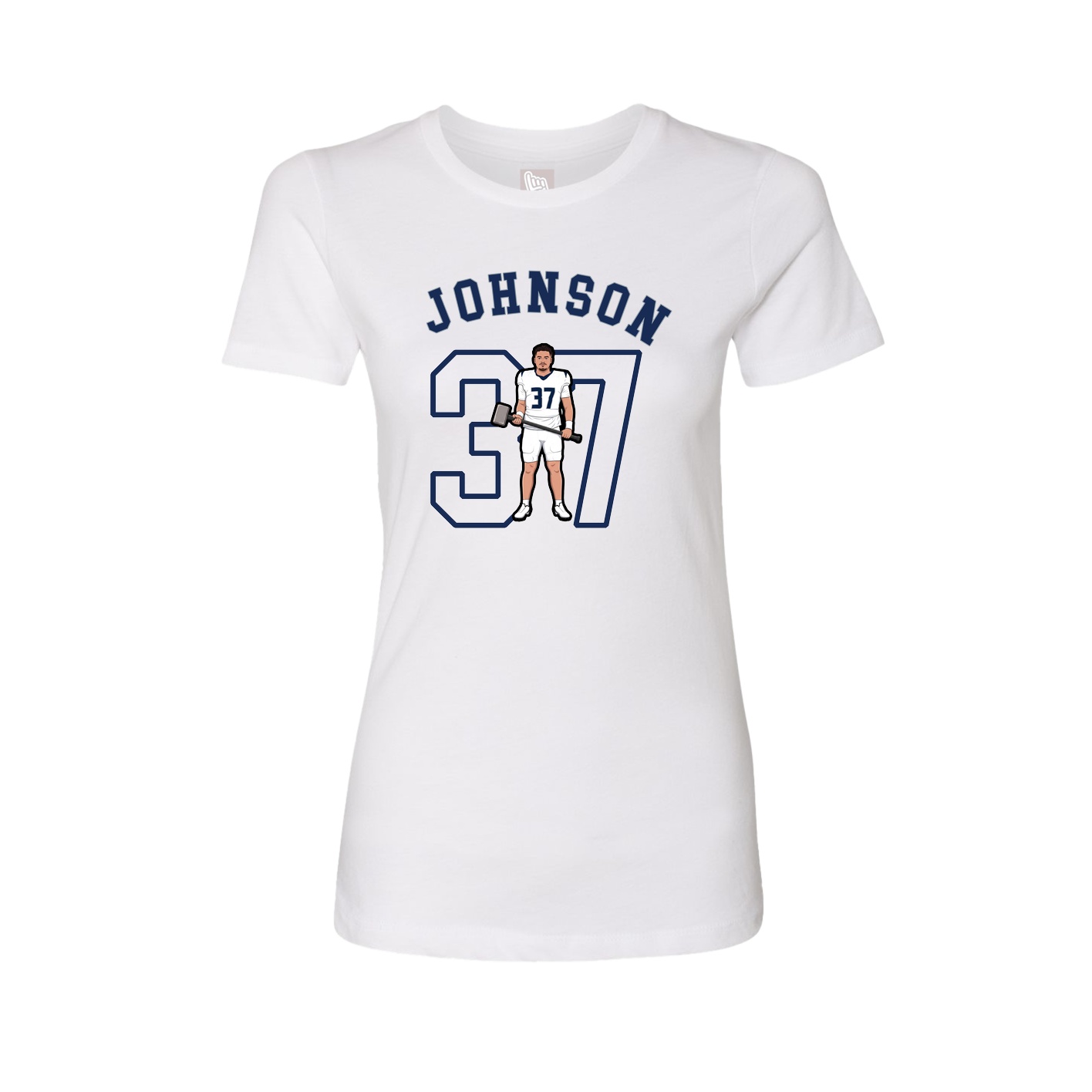 Fitted Women's Tee — Shirsey Arch in White