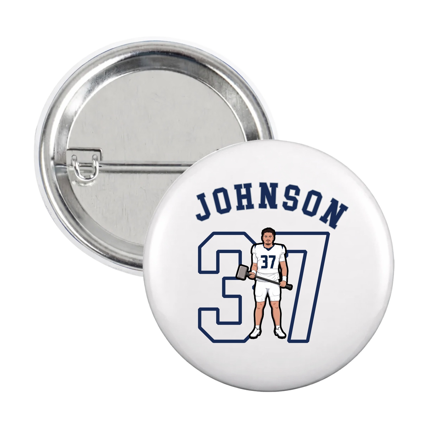 Game Day Button — Shirsey Arch in White