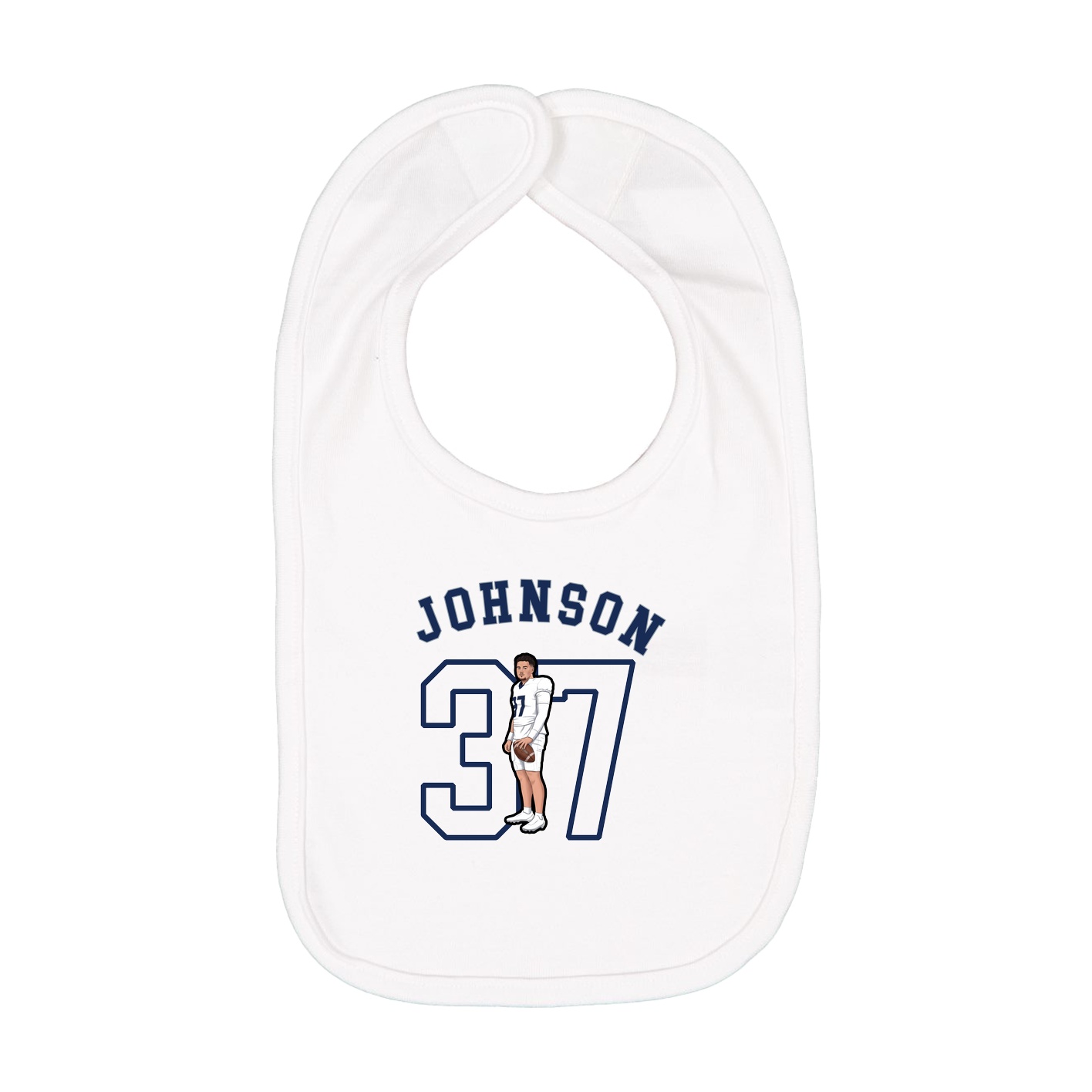 Infant Bib — Shirsey Arch in White