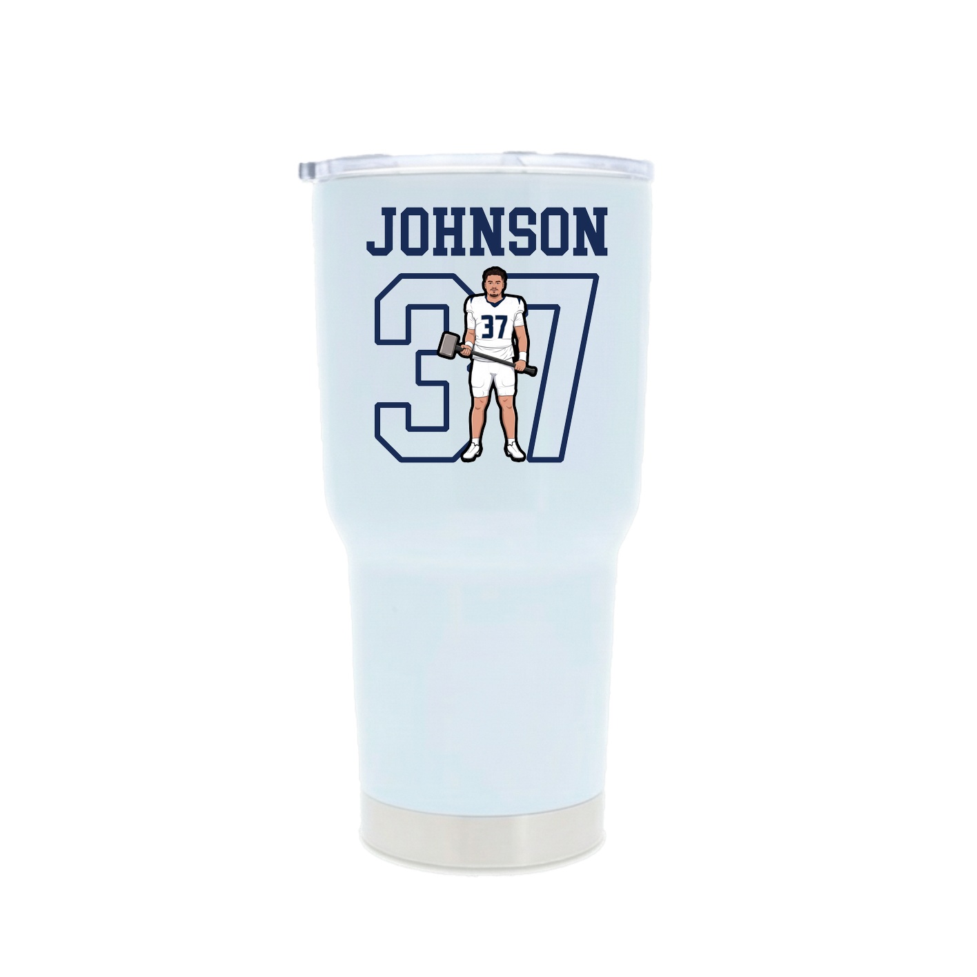 30oz Stainless Steel Tumbler — Shirsey in White