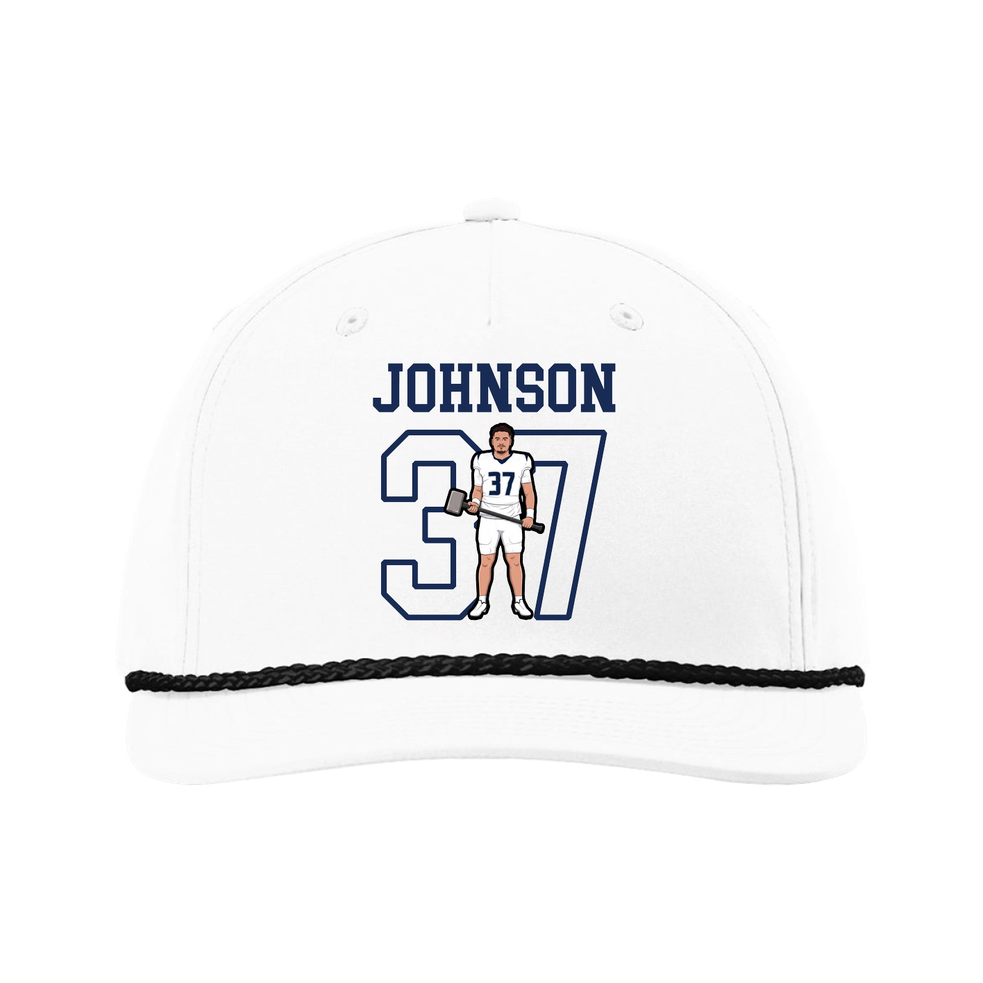 Five-Panel Classic Rope Cap — Shirsey in White