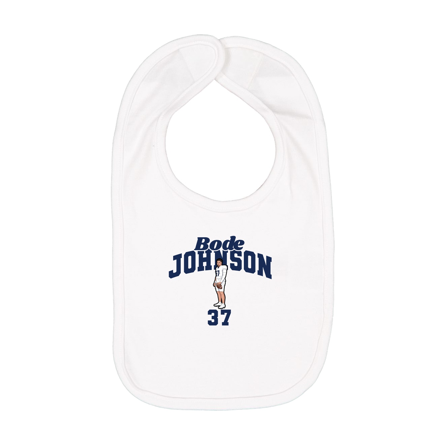 Infant Bib — Signature Arch in White