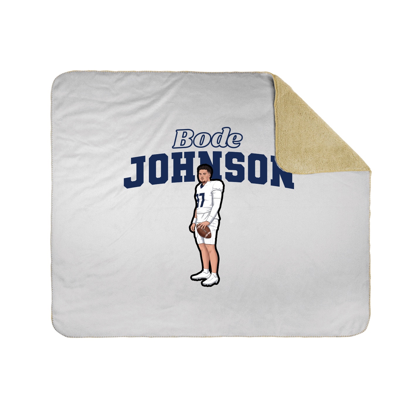 Throw Blanket — Name Arch in White