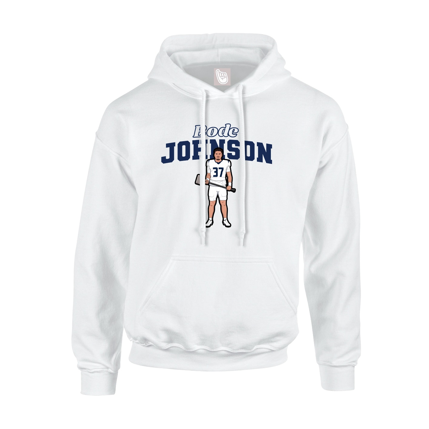 Hoodie — Name Arch in White