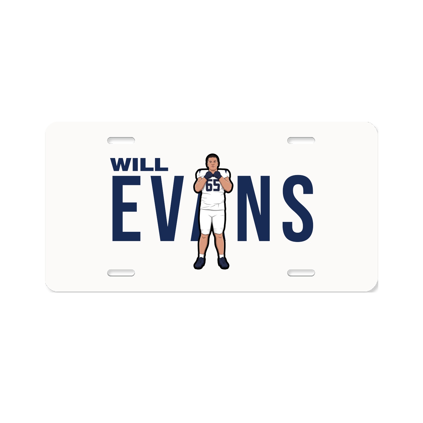 License Plate — Player Name in Classic
