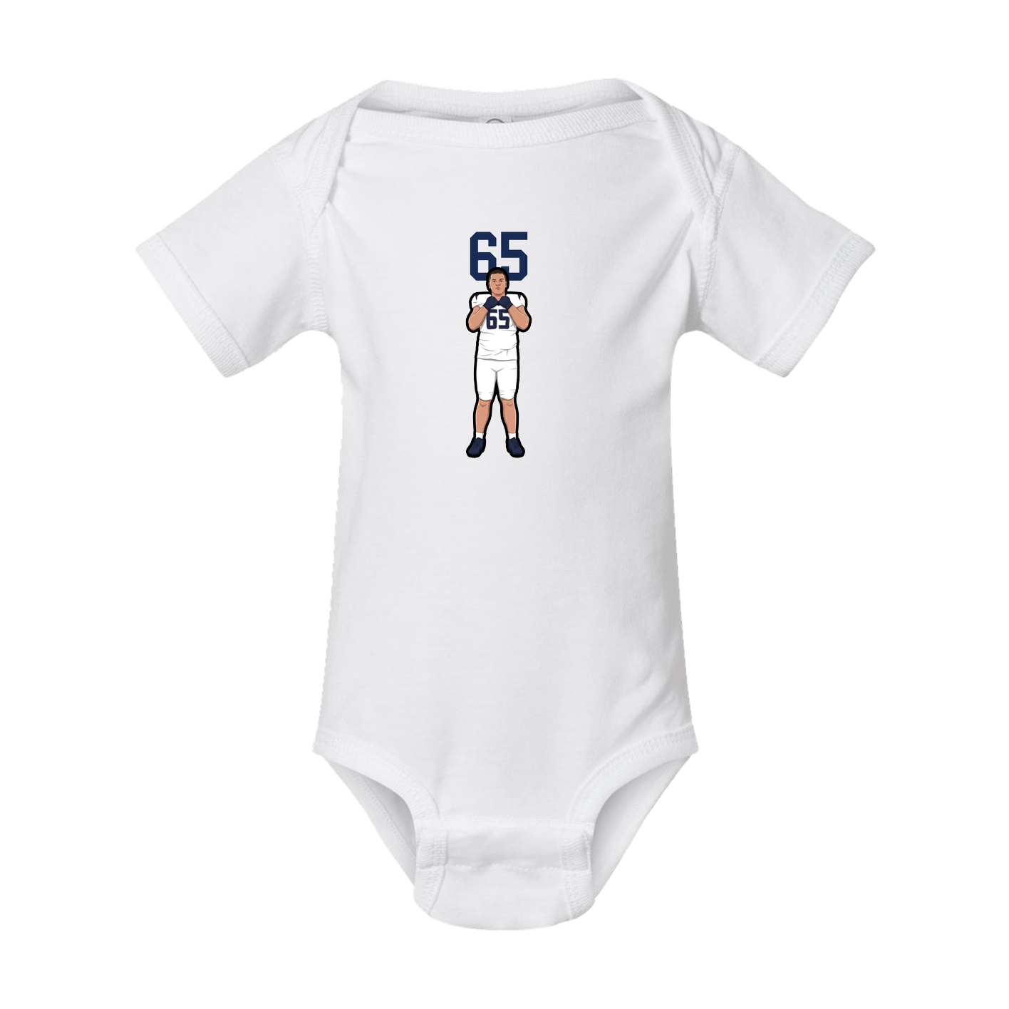 Baby Onesie — Number Top in White