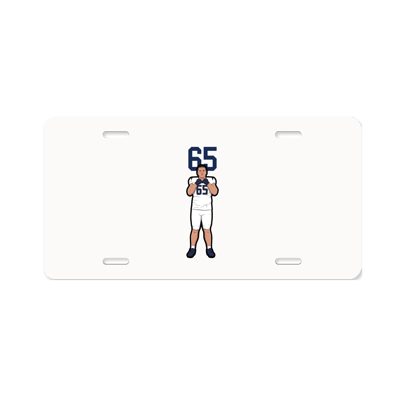 License Plate — Number Top in Classic
