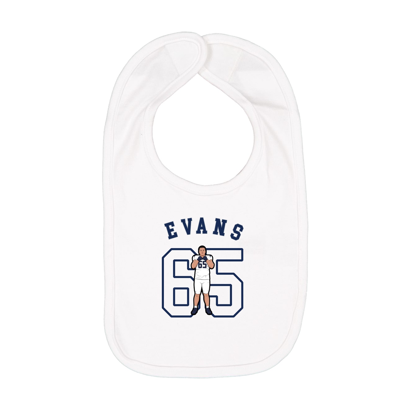 Infant Bib — Shirsey Arch in White