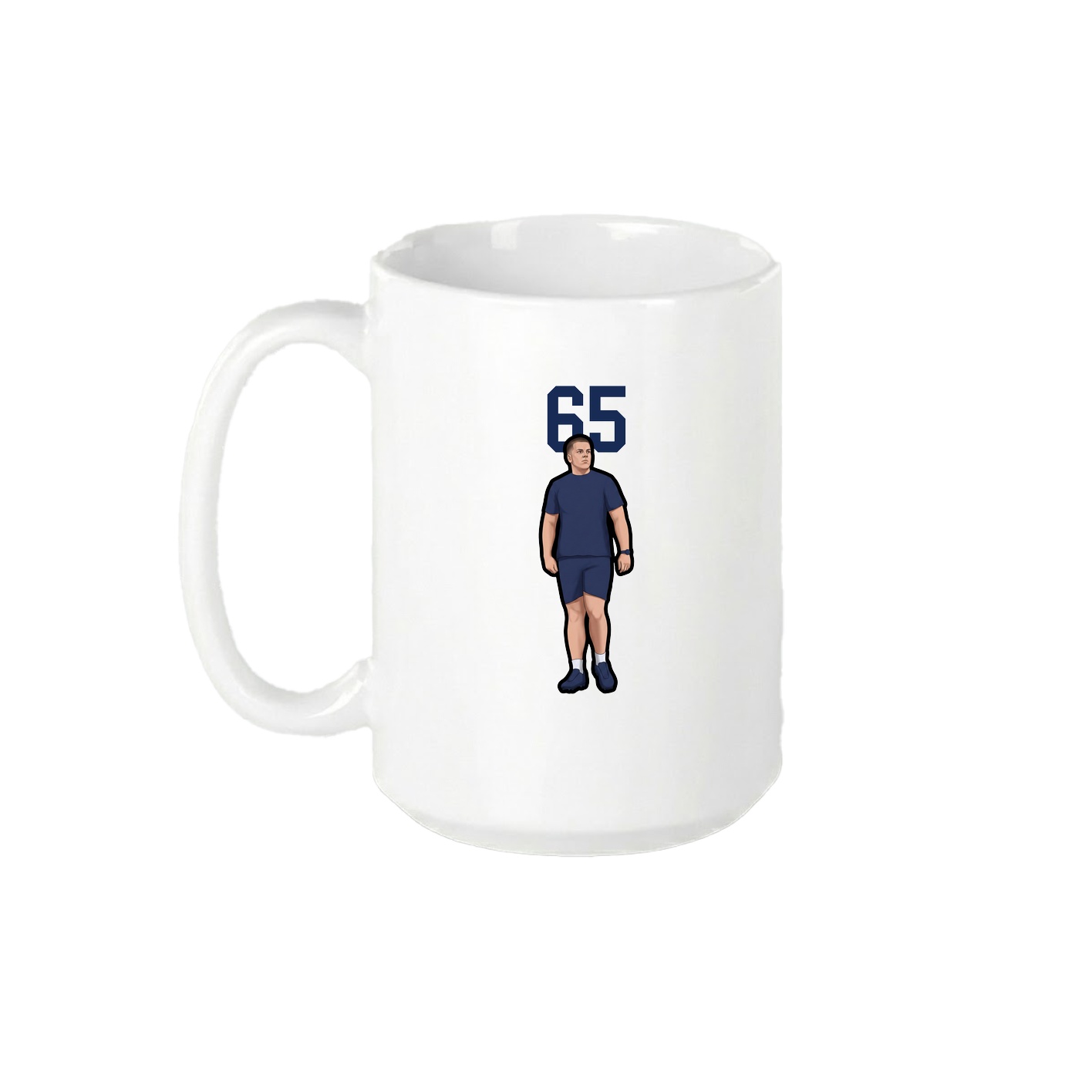15oz Coffee Mug — Number Top in White