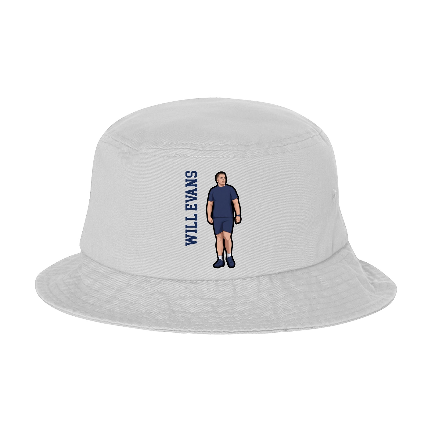 Bucket Cap — Name Vertical in White