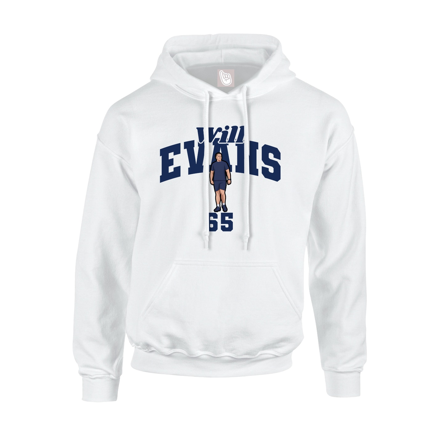 Hoodie — Signature Arch in White