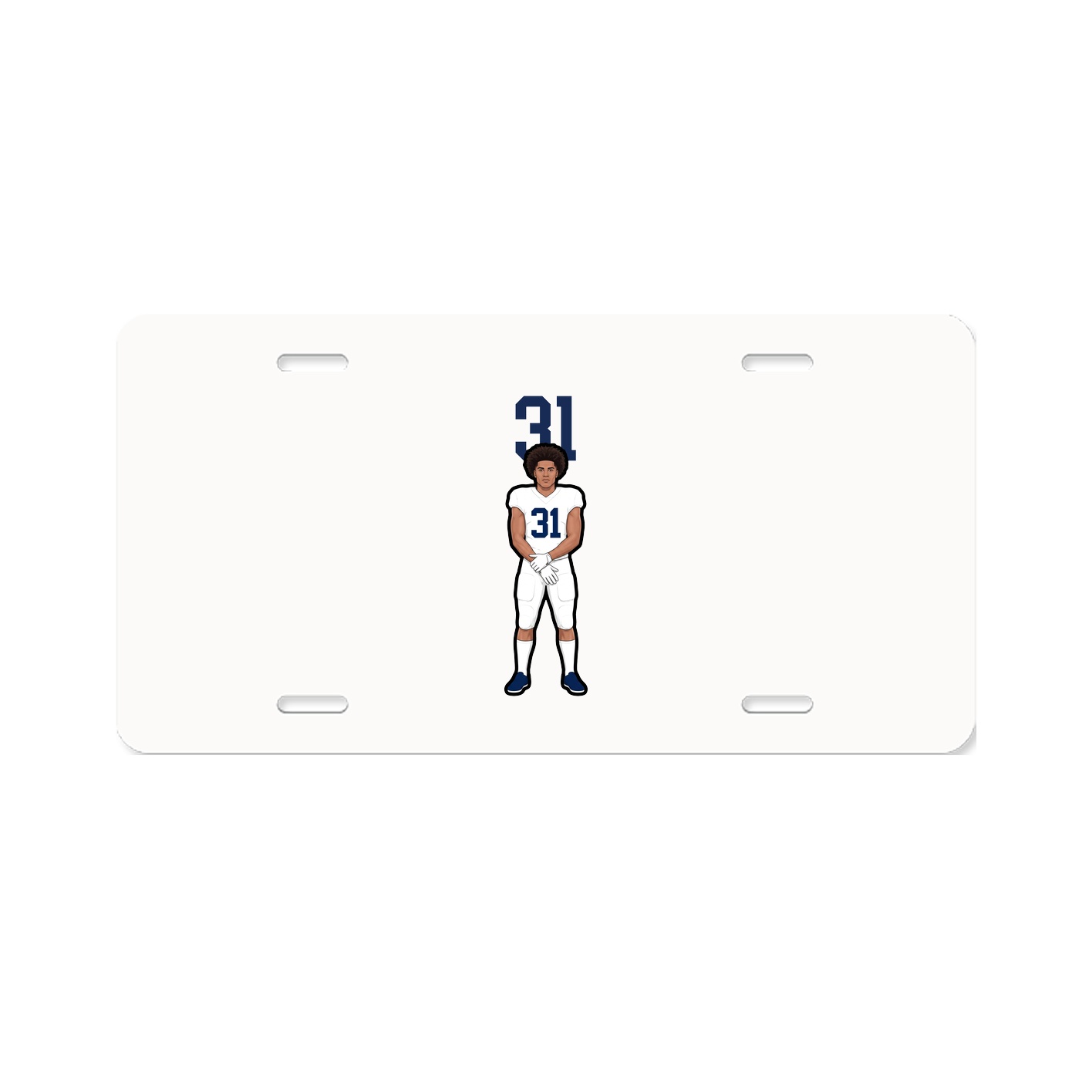 License Plate — Number Top in Classic