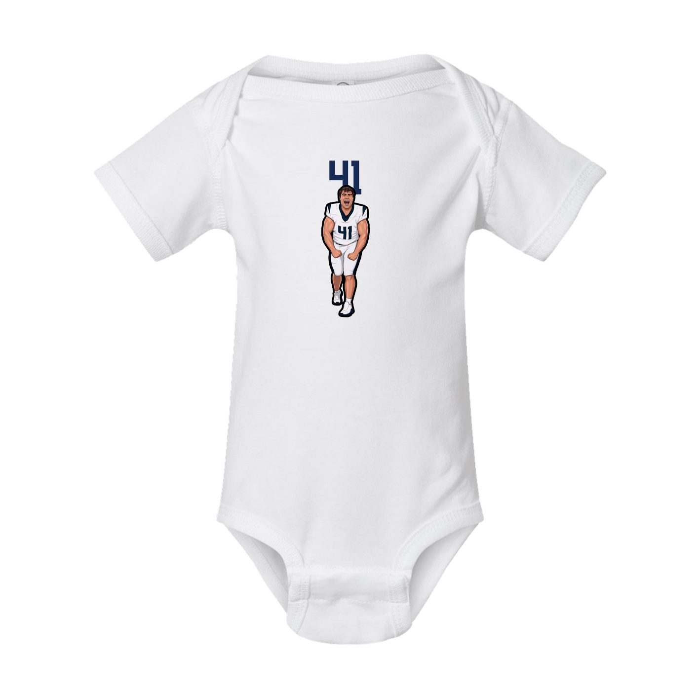 Baby Onesie — Number Top in White