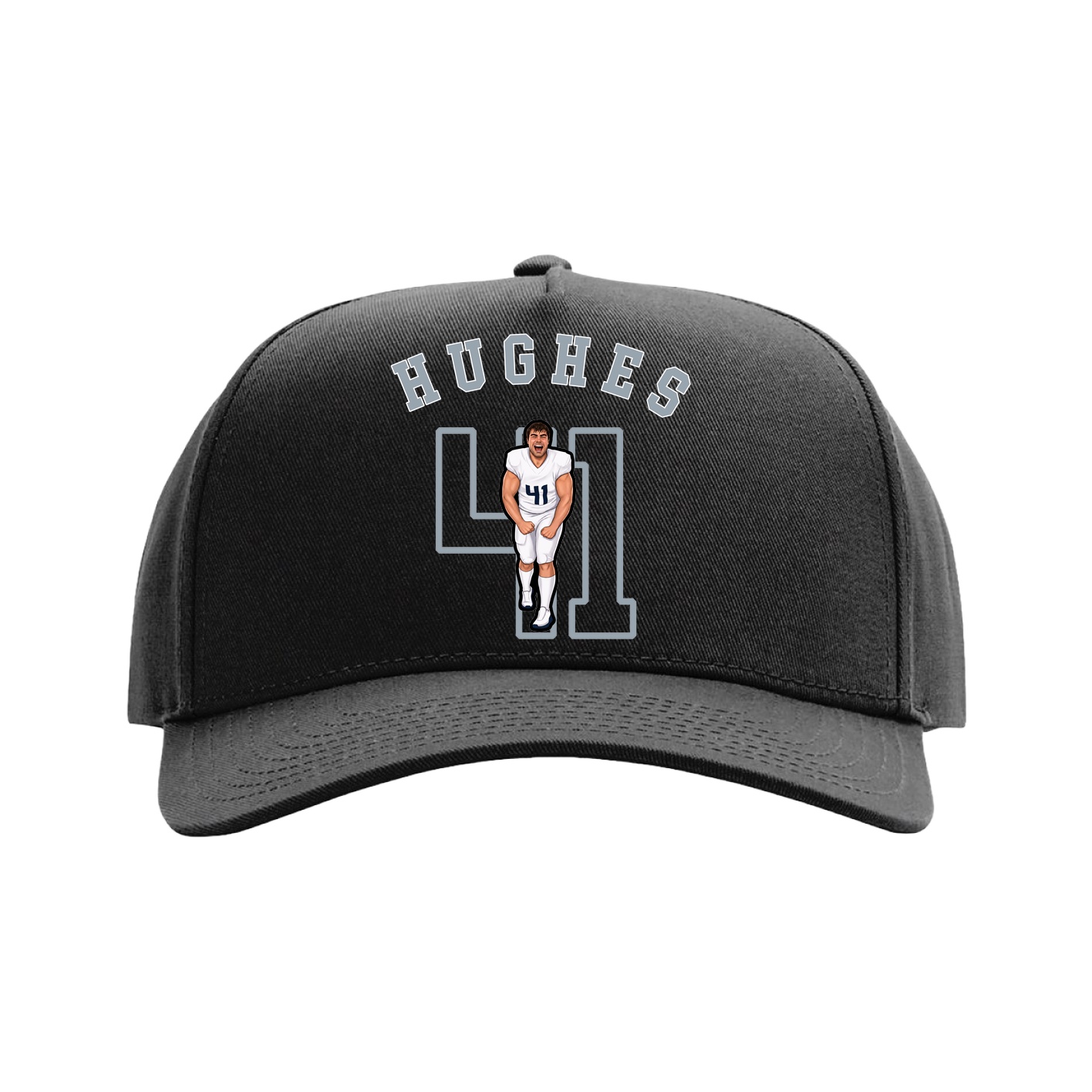 Full Fabric Five-Panel Champ Cap — Shirsey Arch in Black