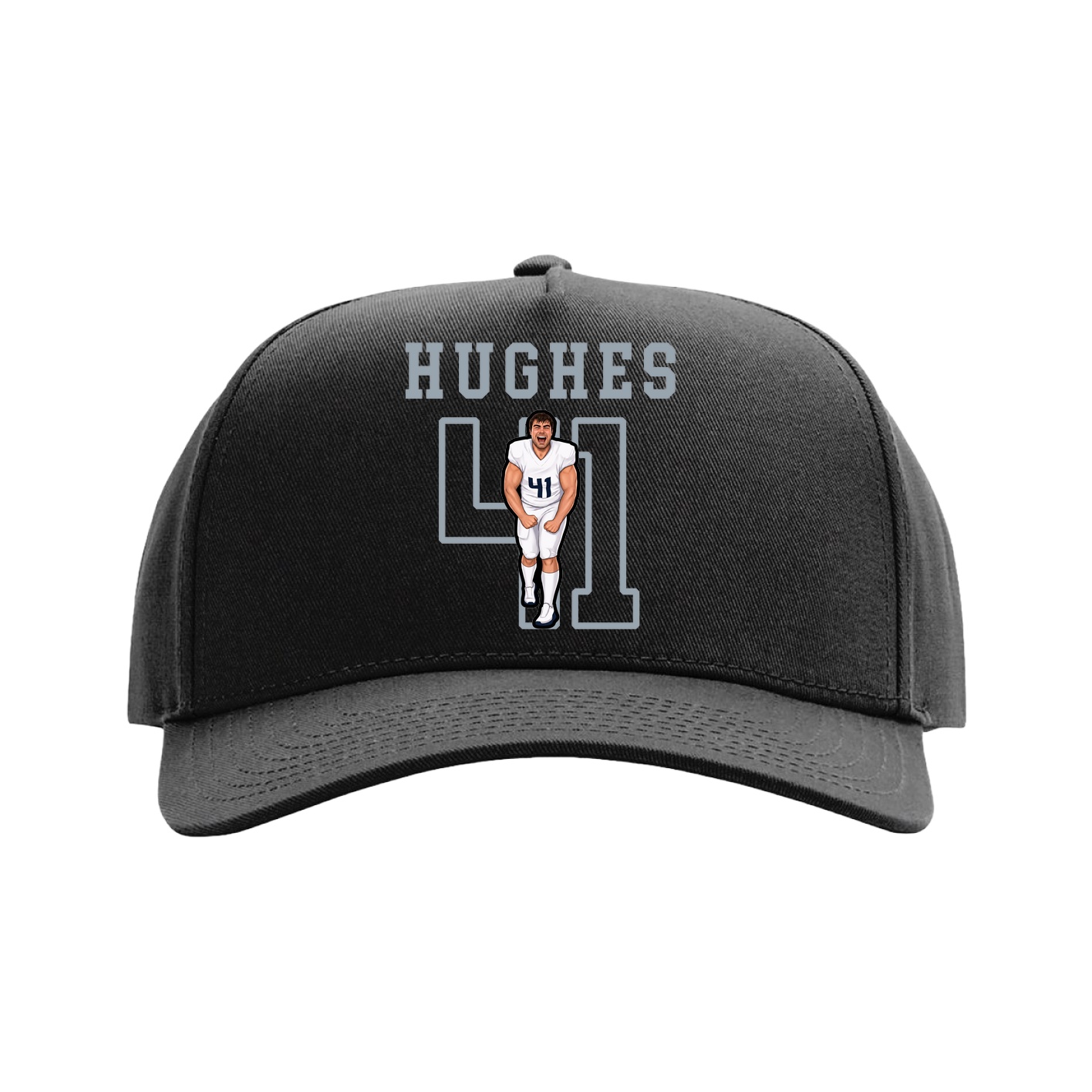 Full Fabric Five-Panel Champ Cap — Shirsey in Black