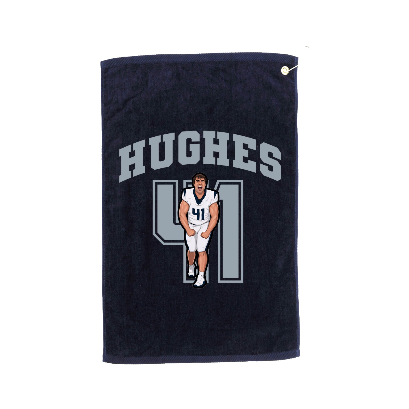 Golf Towel — Number in Navy