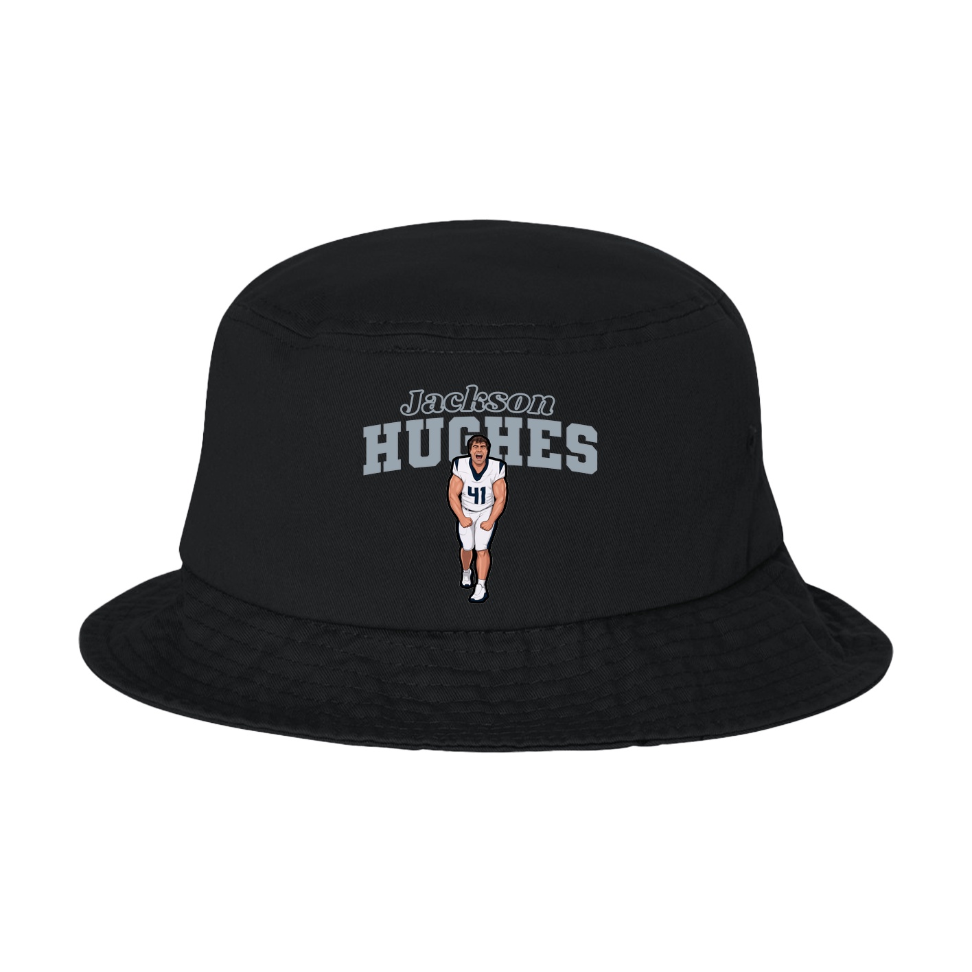 Bucket Cap — Name Arch in Black
