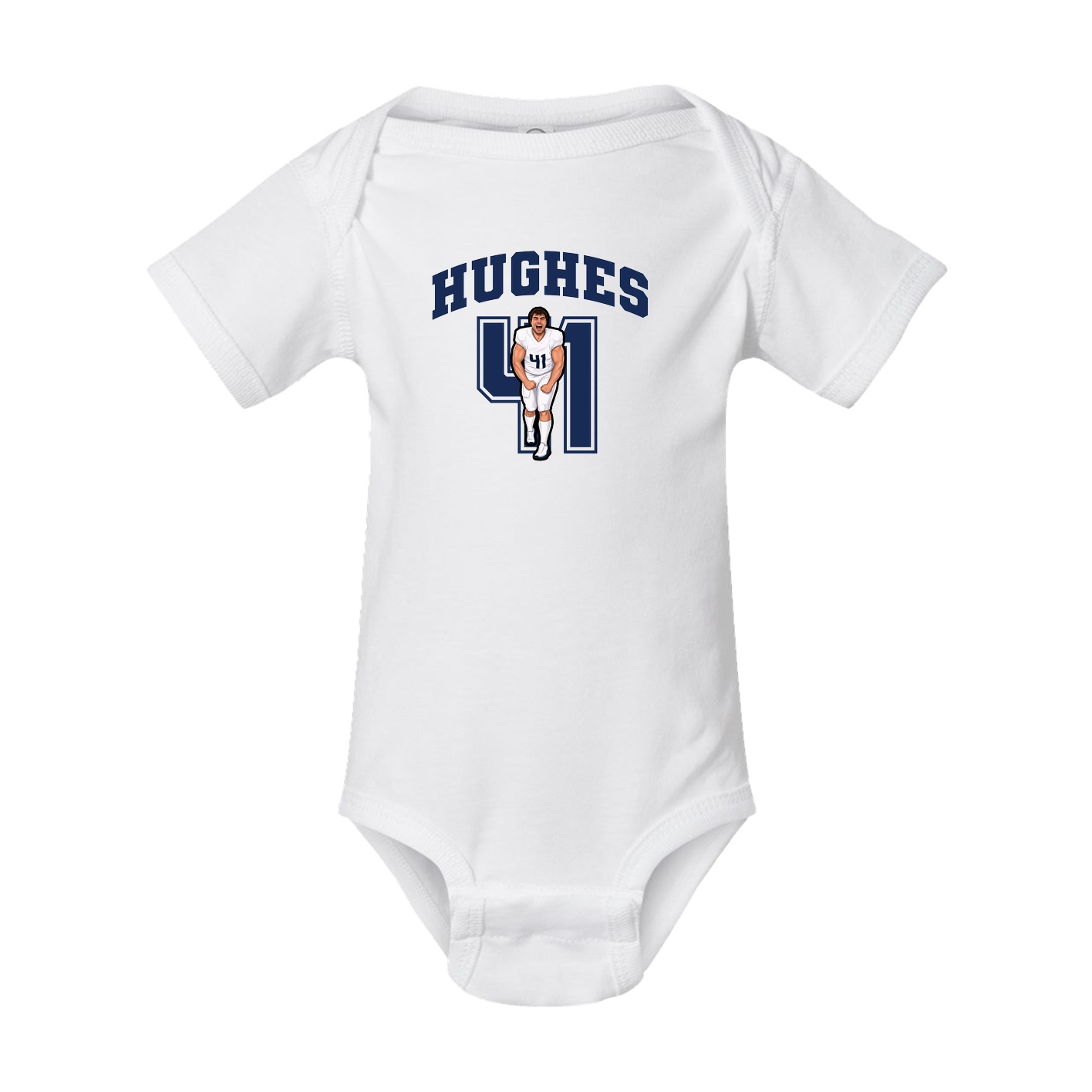 Baby Onesie — Number in White