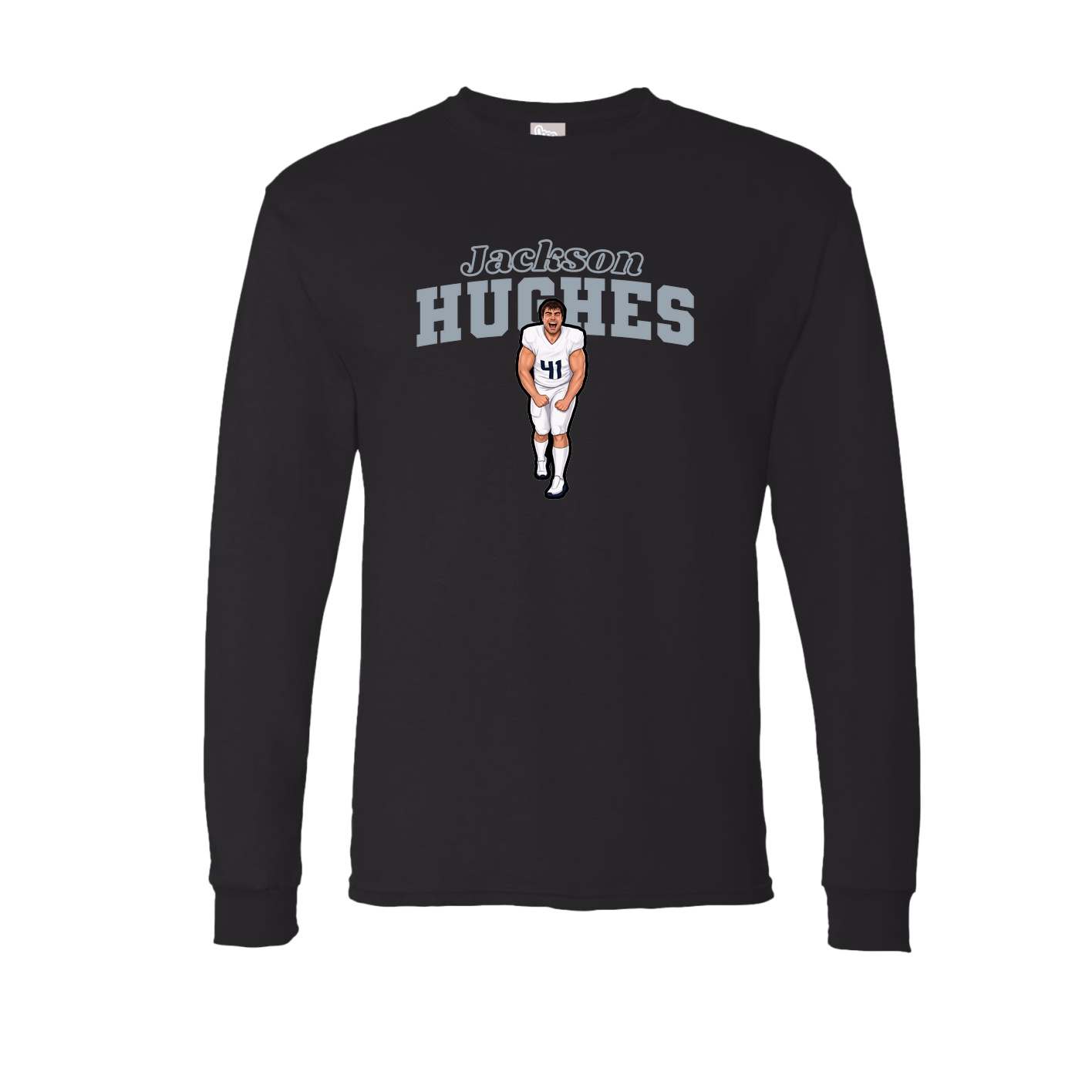 Long Sleeve Tee — Name Arch in Black