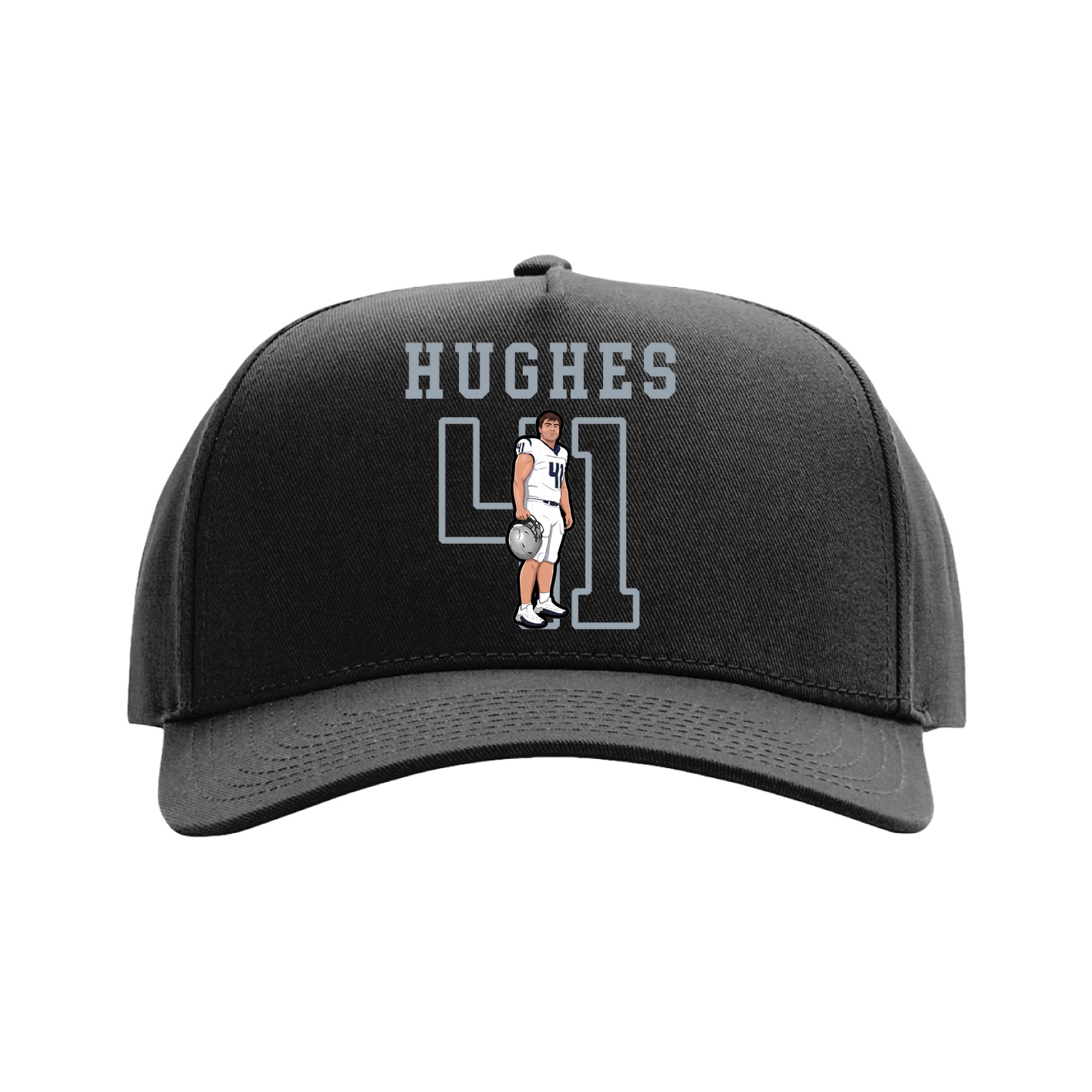 Full Fabric Five-Panel Champ Cap — Shirsey in Black