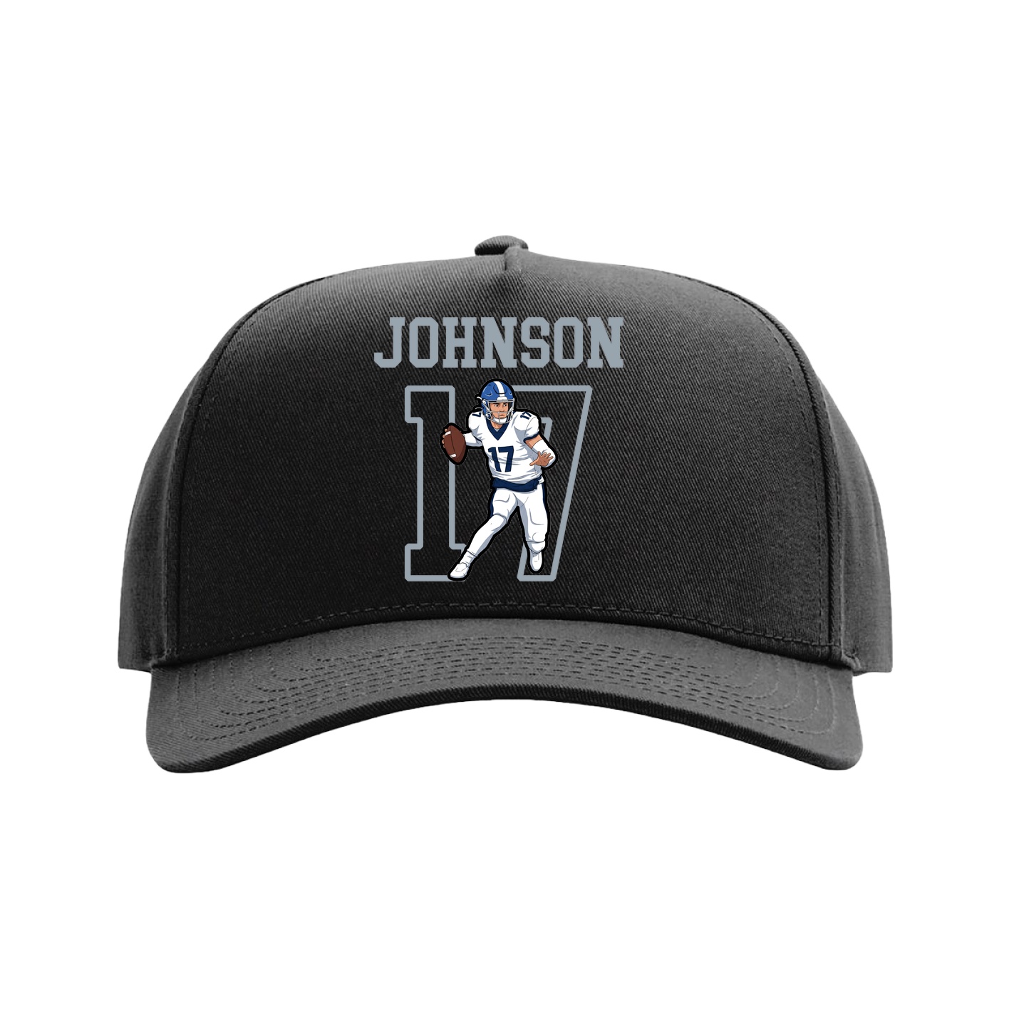Full Fabric Five-Panel Champ Cap — Shirsey in Black