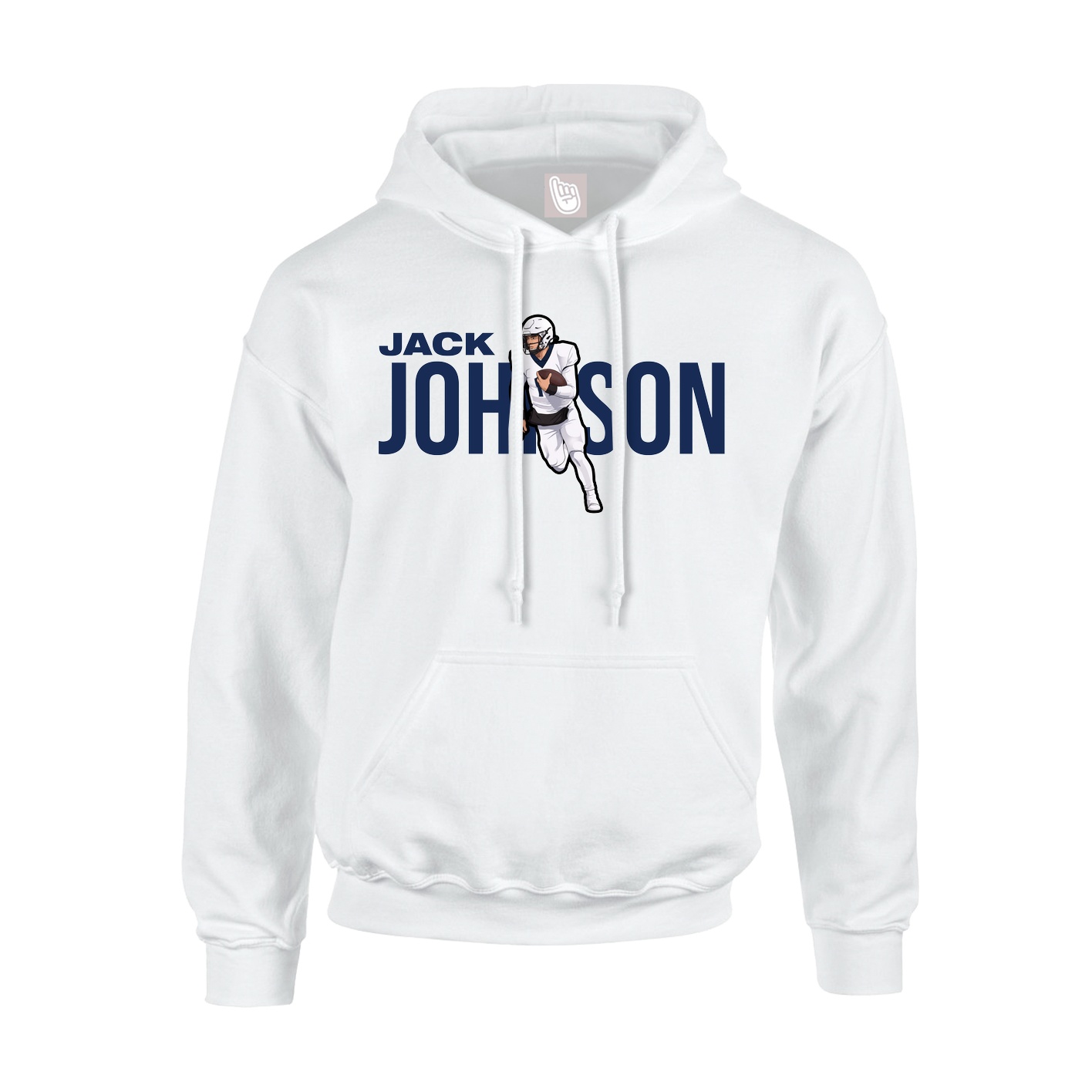 Hoodie — Player Name in White