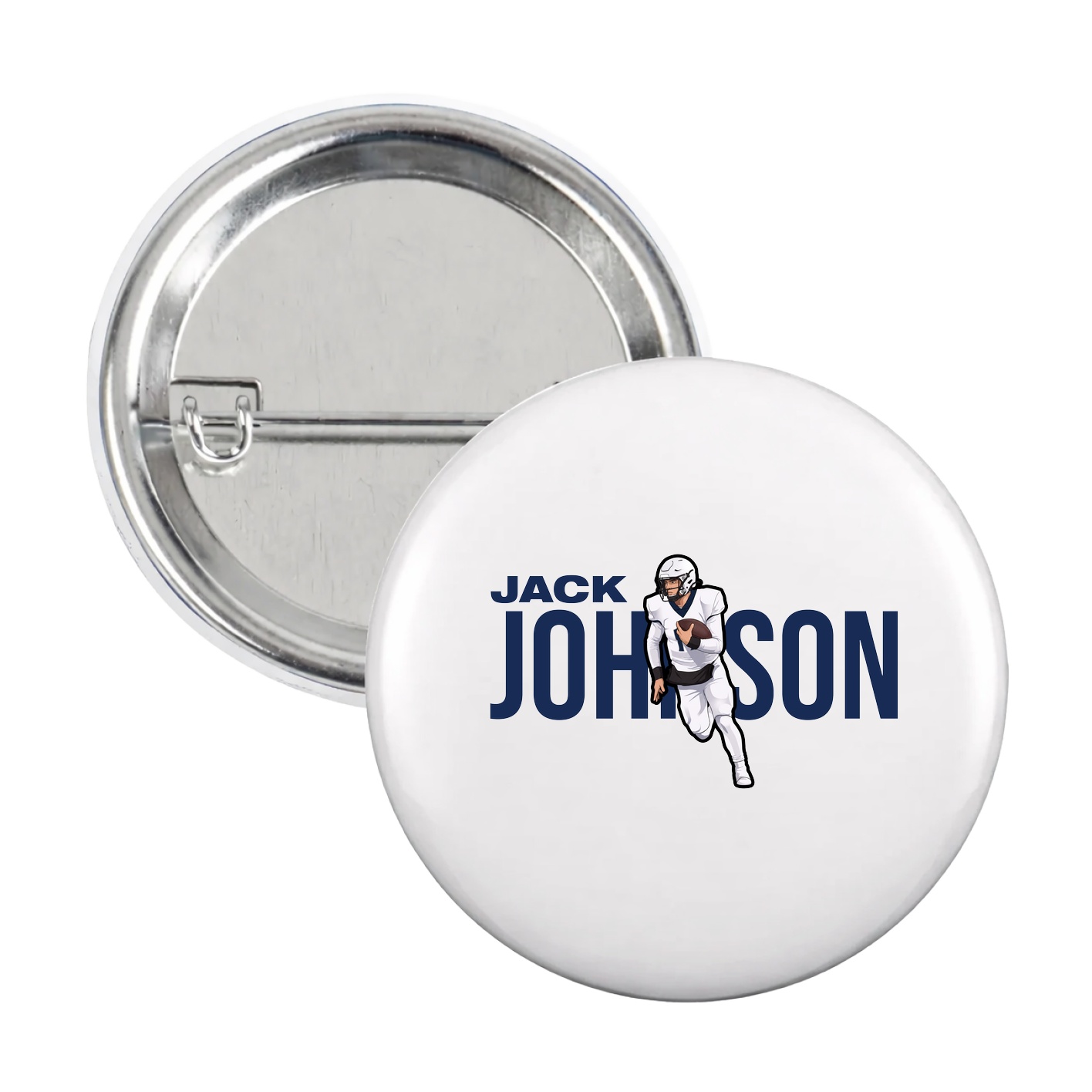 Game Day Button — Player Name in White
