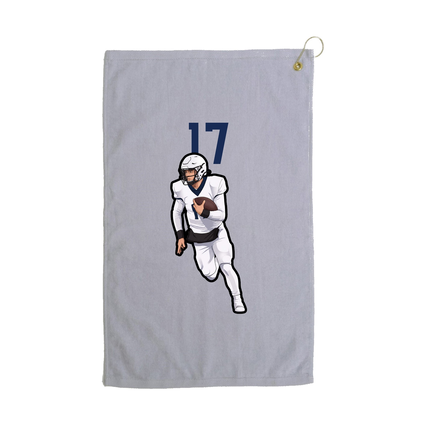 Golf Towel — Number Top in Grey