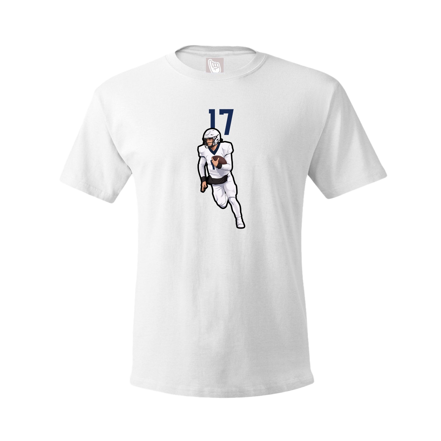 Youth Tee — Number Top in White