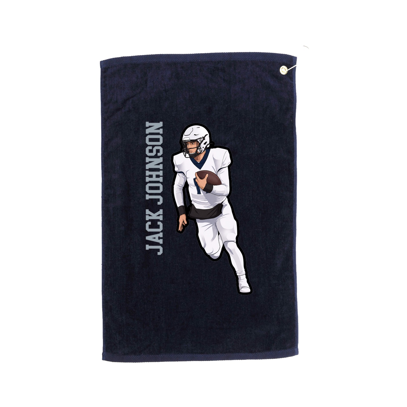 Golf Towel — Name Vertical in Navy