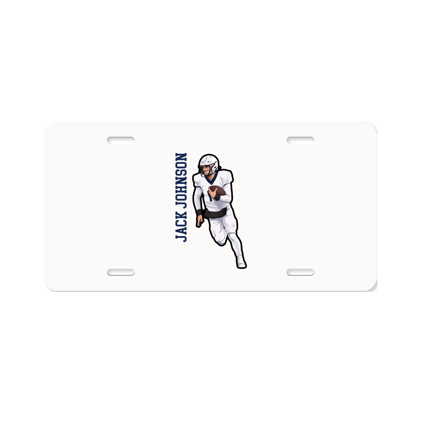 License Plate — Name Vertical in Classic