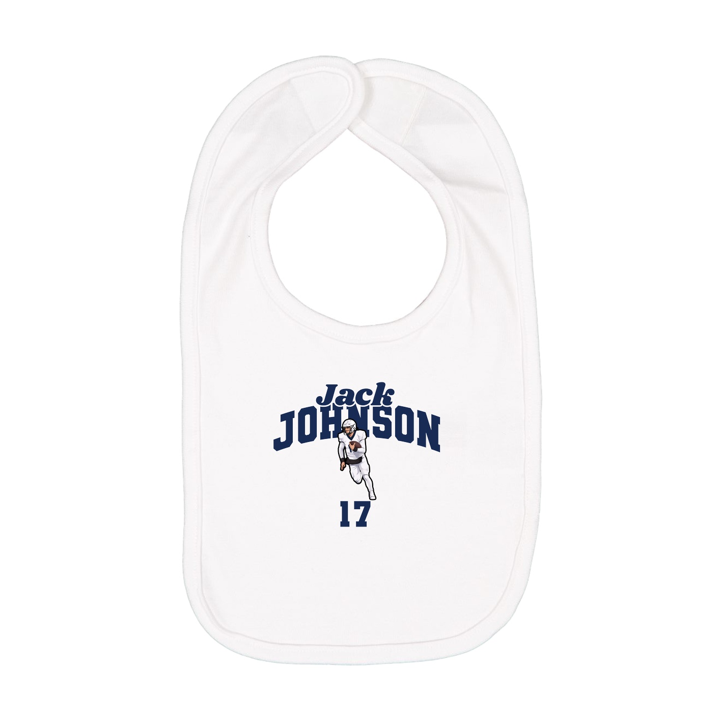 Infant Bib — Signature Arch in White