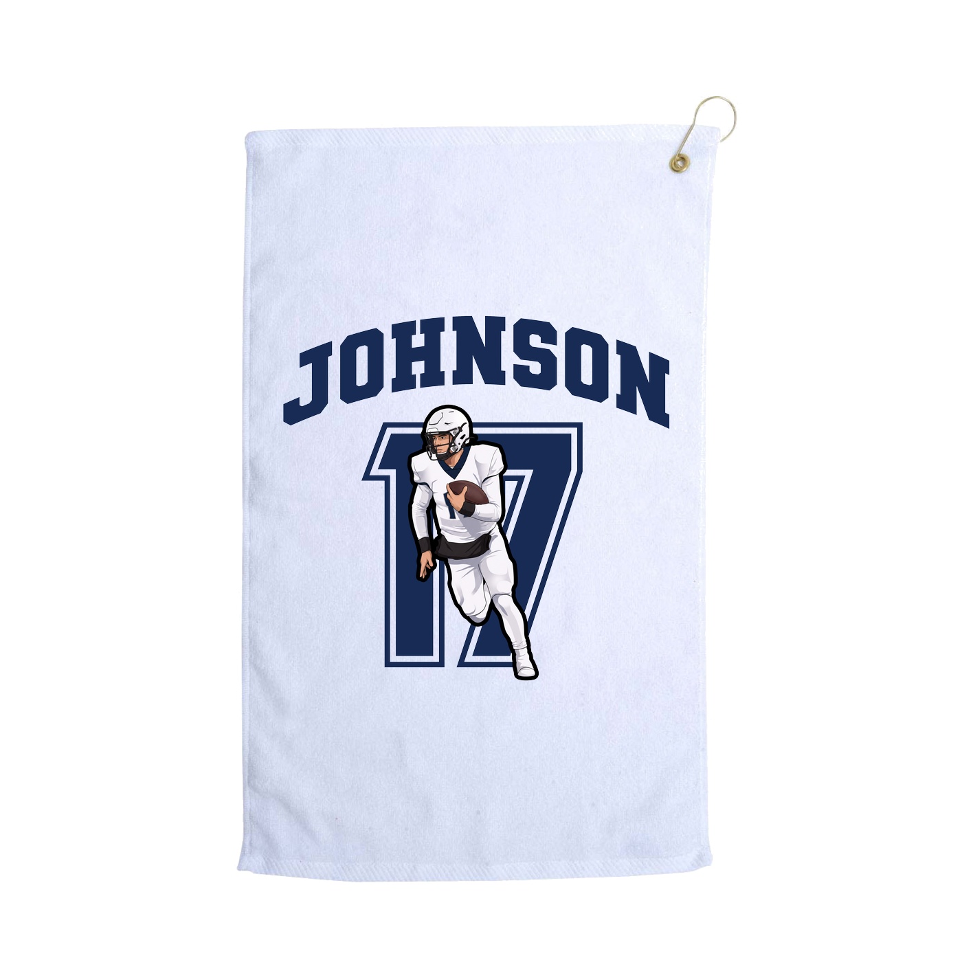 Golf Towel — Number in White