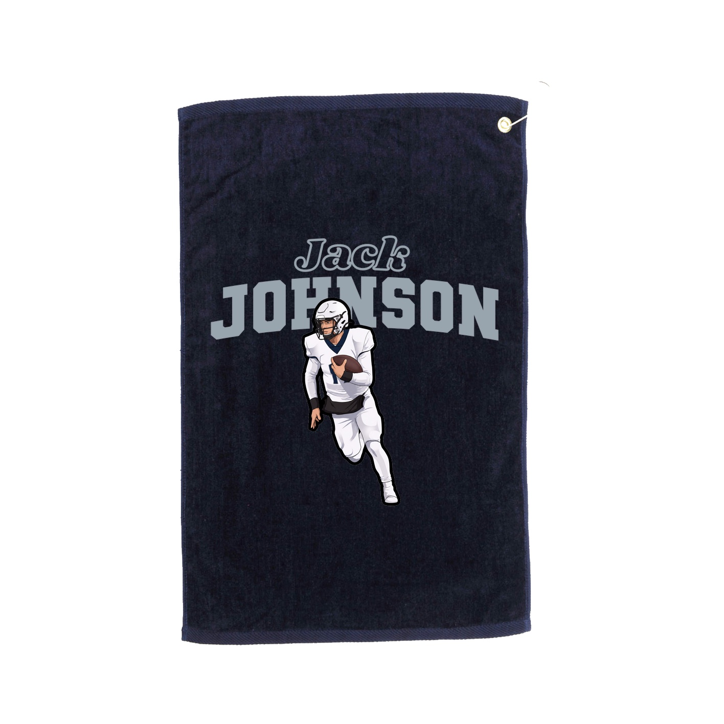 Golf Towel — Name Arch in Navy