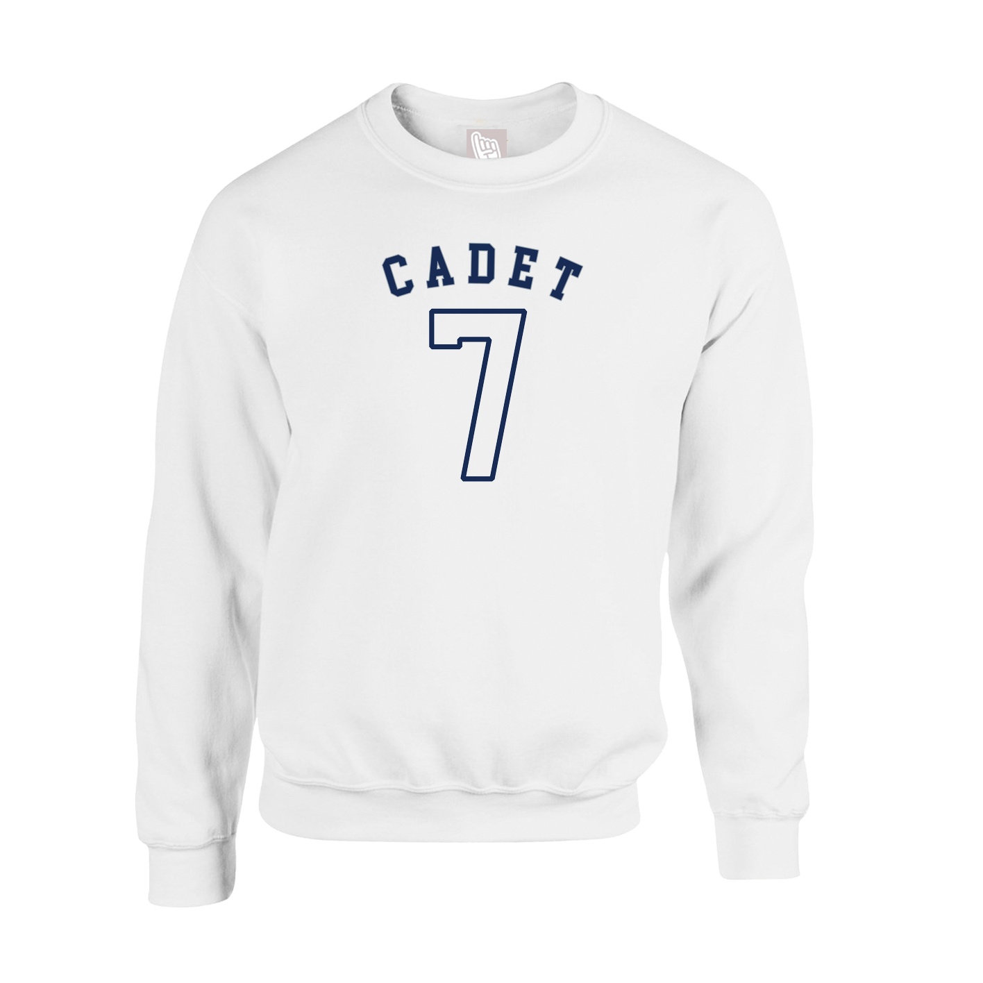 Fleece Crew — Shirsey Arch in White
