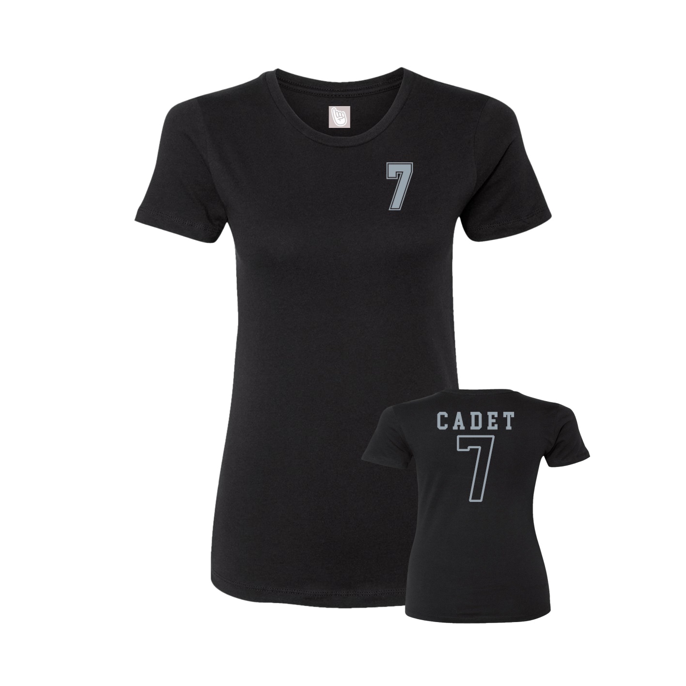 Womens Tee — Chest Back in Black