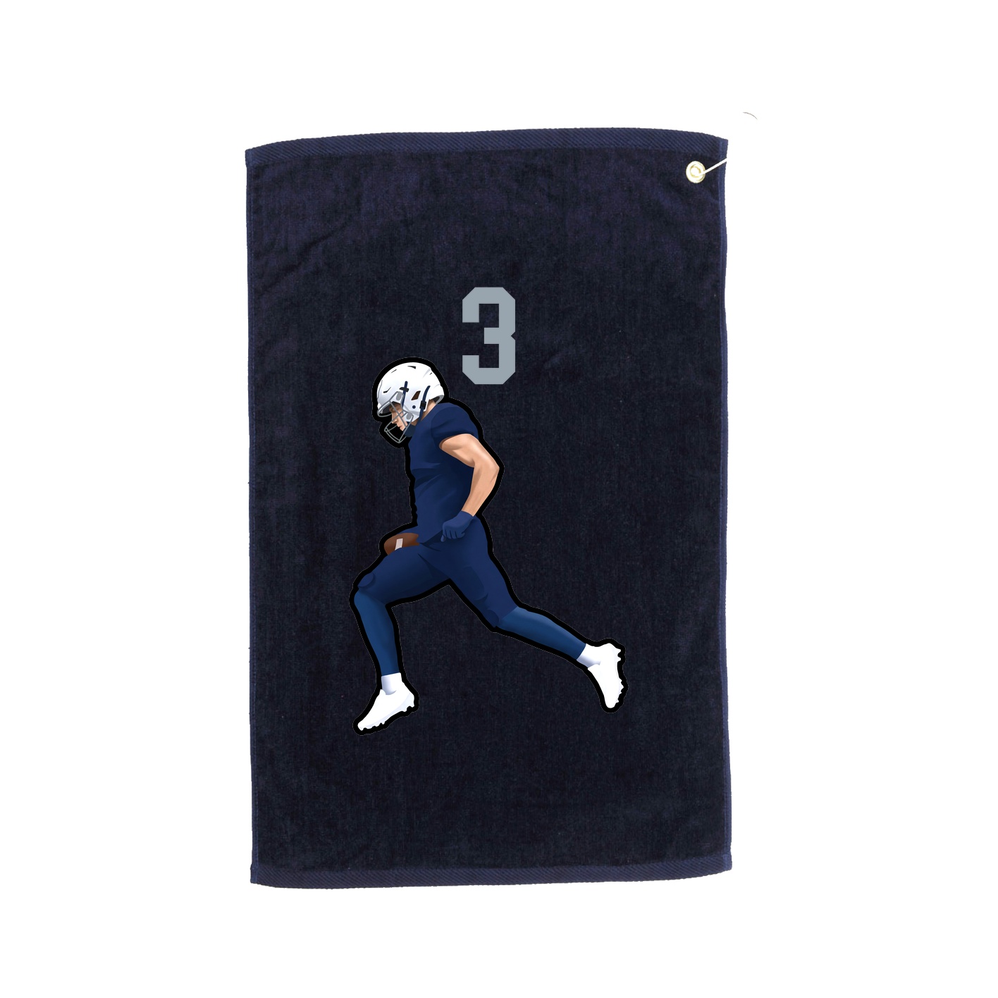 Golf Towel — Number Top in Navy