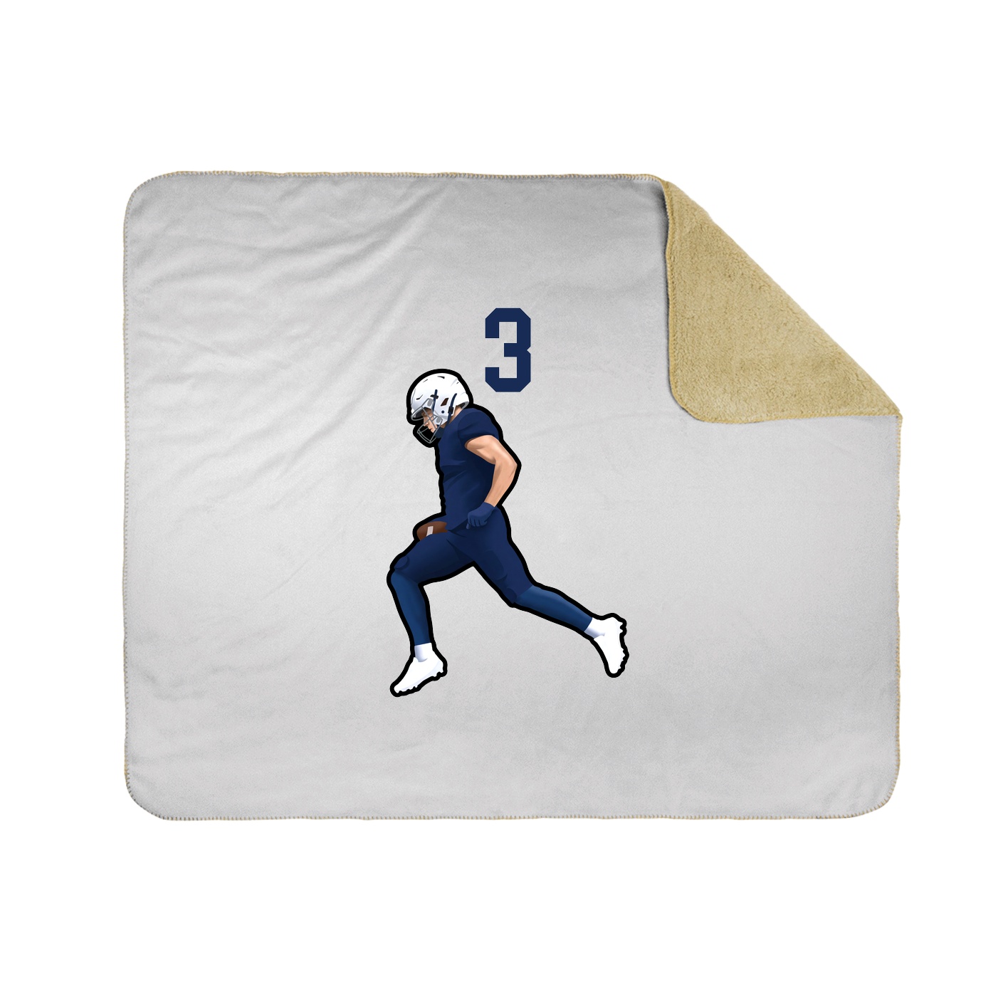Throw Blanket — Number Top in White