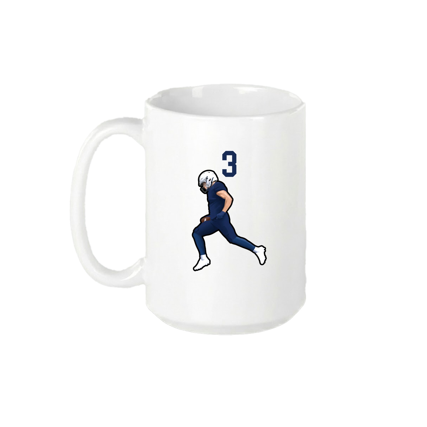 15oz Coffee Mug — Number Top in White
