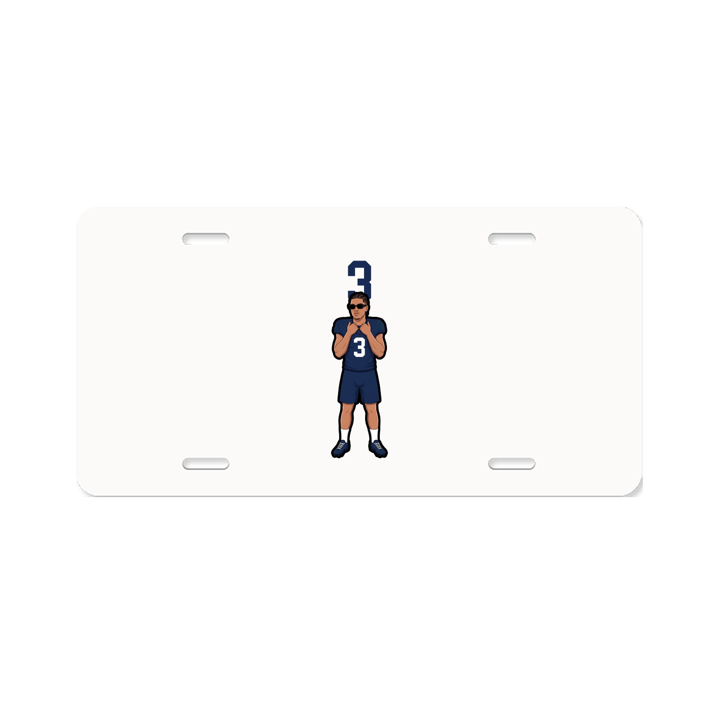 License Plate — Number Top in Classic