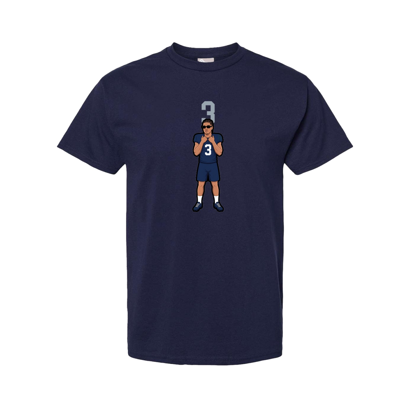 Tee — Number Top in Navy